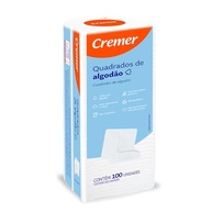 Cremer Algodão Quadrado Sem Perfume - Pacote com 100 Unidades | Maciez e Pureza para o Dia a Dia - imagem 2