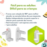 Trava para Maçaneta Anti-Abertura - Segurança Infantil e Pet | Instalação Fácil sem Perfuração - imagem 5
