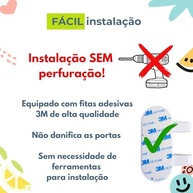 Trava para Maçaneta Anti-Abertura - Segurança Infantil e Pet | Instalação Fácil sem Perfuração - imagem 4