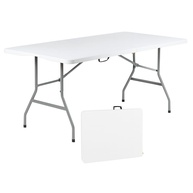 Mesa Dobrável 1,8m +GardenLife - Portátil com Alça e Pernas de Aço | Ideal para Eventos e Festas - imagem 1