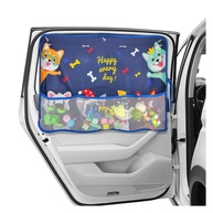 Persiana Blackout Bebê Carro: Proteção Solar UV e Bolsos Divertidos | 7 Ventosas - imagem 1