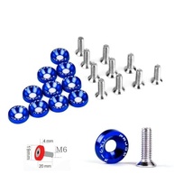 Kit 10 Parafusos M6 Anodizados Azul com Arruela - Tuning e Personalização Automotiva - imagem 4