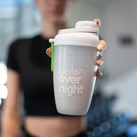Oats Overnight BlenderBottle - Personalizado para Aveia Noturna - Sem Batedor - Linha de Enchimento de Leite - Transparente/Branco/Verde - 590 ml Loop Top - imagem 3