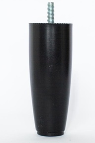 Kit com 7 Pés para Cama Box | 12cm Altura | Material Resistente em Polietileno | Design Moderno Preto/Metalizado - imagem 4