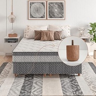 Pés para Cama Box King/Queen 5cm - Conjunto com 12 Peças em Madeira Mel - imagem 3