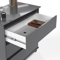 Mini Cômoda 3 Gavetas com Pés em Madeira - Organize Seu Espaço com Estilo (Cinza) - imagem 5