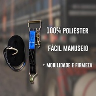 Cinta Catraca com Gancho J 6m: Amarração Segura e Firme para Cargas Pesadas (1500kg) - imagem 3