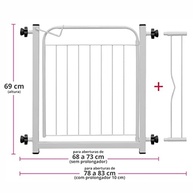 Grade de Proteção para Pets - Segurança Total para Cães até 80cm em Portas e Portões - imagem 4