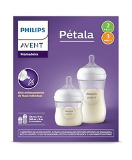 Philips Avent Kit Mamadeira Pétala 3.0 - 125ml + 260ml com Bicos Anticólicos - imagem 2