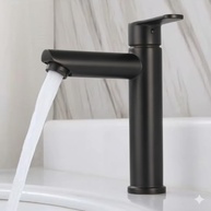 Torneira Bancada para Pia de Banheiro em Aço Inox Preto – Sistema 1/4 Volta, Design Moderno e Instalação Fácil - imagem 2