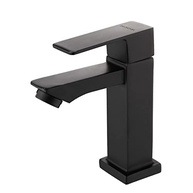 Torneira de Banheiro Luxo Quadrada 1/4 Volta em Aço Inox Preto – Design Moderno para Pia e Bancada - imagem 2