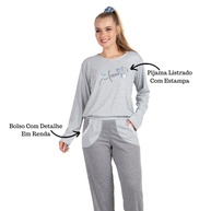 Pijama Feminino Estampado: Conforto e Estilo! - imagem 1