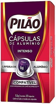 Café Pilão Intenso Lungo 08: 10 Cápsulas de Alumínio para uma Experiência Encorpada - imagem 1