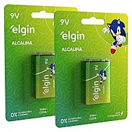 Pilha Alcalina 9V Elgin – Energia que Dura Mais! - imagem 1