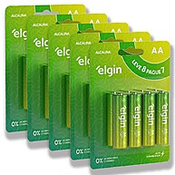 Pilha Alcalina AA Elgin – Kit com 40 Unidades - imagem 1