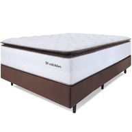 Cama Box Casal com Colchão de Molas Ensacadas e Pillow Top - Conforto Premium 138x188cm - imagem 2
