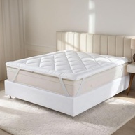 Pillow Top Casa Dona Extra Macio 5cm - Tecido Premium 400 Fios, Antialérgico e Antiácaro com Elástico - imagem 2
