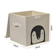 Caixa Organizadora Infantil com Tampa em Linho - Design Animal Box da Oky's (Pinguim) - imagem 3