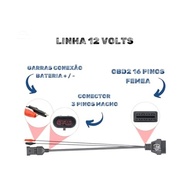 Cabo Adaptador OBD2 16 Pinos para Fiat 3 Pinos: Diagnóstico Essencial para Carros Antigos - imagem 3