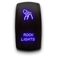 Rock Lights LED Azul: Interruptor Basculante 5 Pinos DPST Gravado a Laser 20A 12V - Controle Total para seu Veículo - imagem 1