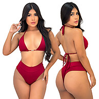 Kit 2 Biquínis Cortininha Cintura Alta: Estilo e Conforto para Praia e Piscina - imagem 1