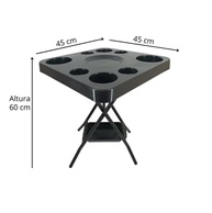 Mesinha Petisqueira Dobrável Multiuso - Portátil e Leve para Churrasco, Piscina e Área de Lazer - imagem 1