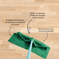 Pano Mágico Limpa Pisos Ecomais - Limpeza Ecológica com Água, 40x60cm, Sem Fiapos - imagem 4