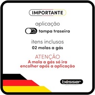 Par Amortecedores Pistão Porta Malas Peugeot 206 (1999-2016) - Segurança e Suavidade - imagem 5
