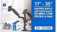 Suporte para Monitor Ajustável com Pistão a Gás - Compatível VESA 75x75 até 100x100 - imagem 4