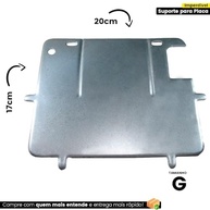 Suporte Protetor Placa Moto Padrão Mercosul 20x17cm - Segurança e Estilo - imagem 5