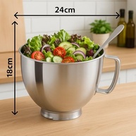 Tigela Inox Batedeira Planetária com Alça 4L - Reforçada e Antiderrapante - imagem 5