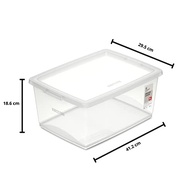 Caixa Organizadora Plástica 15L com Tampa - My Closet Cristal | Organize com Estilo e Praticidade - imagem 3