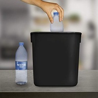 Acrimet Cesto de Lixo 12L Preto - Plástico Resistente para Escritório e Casa - imagem 3