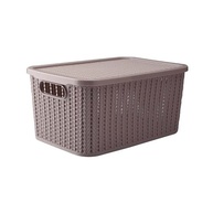 Caixa com Tampa Trama Plasútil 14L - Armazenamento Moderno e Seguro - imagem 1
