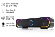 Caixa de Som Gamer RGB Knup KP-RO803: Potência, Estilo e Plug & Play para seu Setup! - imagem 5