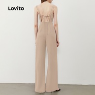 Macacão Cáqui Lovito: Elegância Plissada - imagem 2