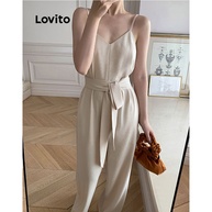 Macacão Feminino Lovito: Elegância Plissada! - imagem 2