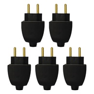 Plug Macho 10A Building: Kit 5 Preto e Resistente - imagem 1