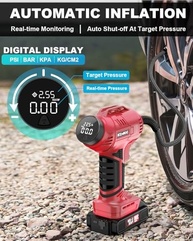 Inflador de Pneu Inteligente com Display Digital: Potência e Praticidade para Seu Carro - imagem 4