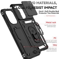 Capa Xiaomi Poco X7 Pro 5G Premium: Proteção Total com Janela Deslizante e Suporte Integrado - Preto - imagem 4