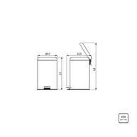 Lixeira com Pedal 3L em Aço Inox Polido - Tramontina Brasil - imagem 4