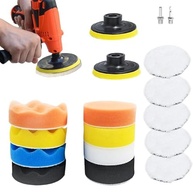 Kit de Almofadas de Polimento para Carro - Espuma e Lã com Adaptador para Polidor - imagem 2