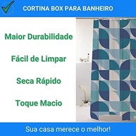 Cortina Box de Poliéster Degradê Cinza 198x180cm - Estilo e Privacidade para Banheiros Modernos - imagem 4