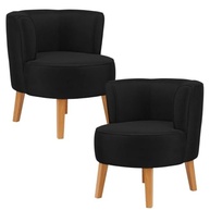 Kit 2 Poltronas Modernas em Veludo Preto - Conforto e Estilo para sua Sala de Jantar - imagem 2