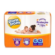 Fralda Pom Pom Protek Proteção de Mãe G - 42 Unidades | Conforto e Absorção por até 12h - imagem 2