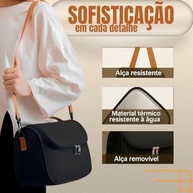 Bolsa Térmica Lancheira com Alça Transversal - Conserva Refeições Frias ou Quentes por Horas - imagem 5