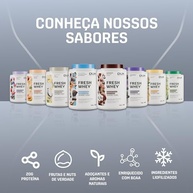 Kit Fresh Whey Protein + Coqueteleira - 20g de Proteínas por Porção - Suplementos Naturais, Suplementação Treino Academia - Frutas Vermelhas - 900g - Dux Human Health - imagem 3