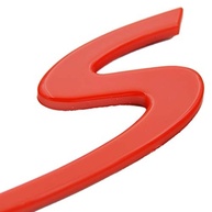 Emblema Traseiro Pequeno "S S" Vermelho Zorratin para Porsche 911, 718, Panamera, Macan, Cayenne, Taycan (2013-2025) - imagem 3