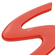 Emblema Traseiro Pequeno "S S" Vermelho Zorratin para Porsche 911, 718, Panamera, Macan, Cayenne, Taycan (2013-2025) - imagem 4