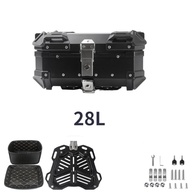 Baú de Moto Alumínio 28L-45L: Resistente, Impermeável e Seguro | Porta-Malas Top Case - imagem 4